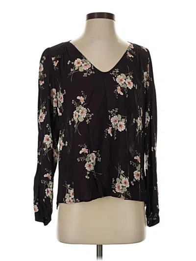 Pre-owned Velvet By Graham & Spencer 3/4 Sleeve T-shirt In Black