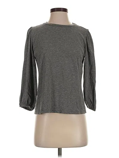 Pre-owned Velvet By Graham & Spencer 3/4 Sleeve T-shirt In Gray