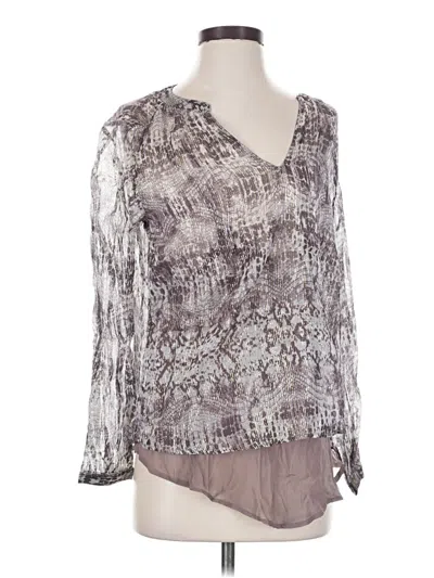 Velvet By Graham & Spencer 3/4 Sleeve T-shirt In Gray