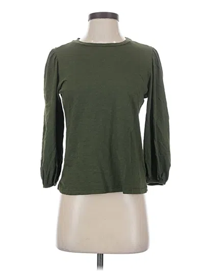 Pre-owned Velvet By Graham & Spencer 3/4 Sleeve T-shirt In Green