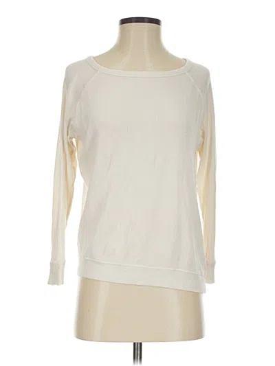 Pre-owned Velvet By Graham & Spencer 3/4 Sleeve T-shirt In Ivory