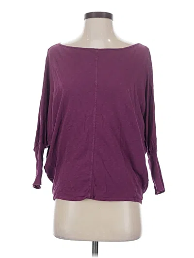 Pre-owned Velvet By Graham & Spencer 3/4 Sleeve T-shirt In Purple