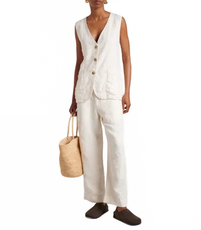 Velvet By Graham & Spencer Acie Linen Vest In White
