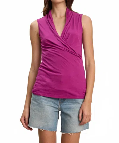 Velvet By Graham & Spencer Adelise Wrap Tank Top In Grapes In Purple