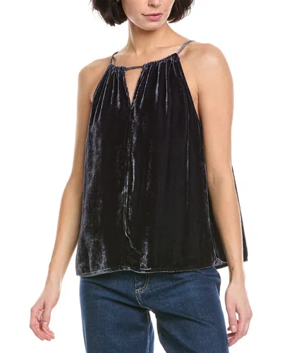 Velvet By Graham & Spencer Aleaha Silk-blend Top In Blue