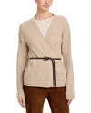Velvet By Graham & Spencer Alina Belted Cardigan In Brown