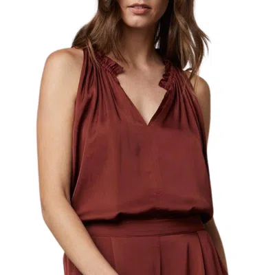 Velvet By Graham & Spencer Alina Sleeveless Top In Ruby In Brown