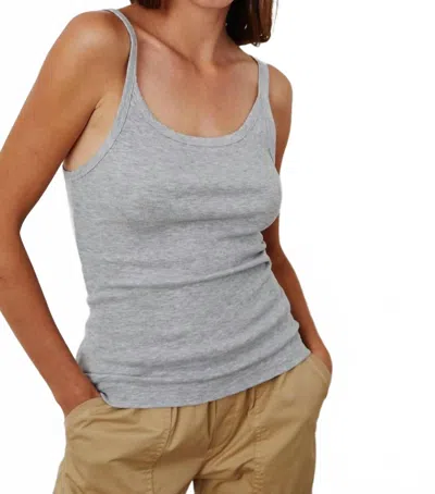 Velvet By Graham & Spencer Aliza Cotton Tank Top In Heather Grey In Gray