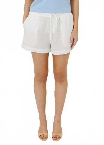 Velvet By Graham & Spencer Amber Lightweight Shorts In White