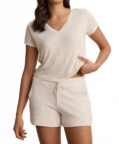 Velvet By Graham & Spencer Amber Short Sleeve Tee In Chalk In Neutral