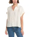 Velvet By Graham & Spencer Aria Linen Top In White