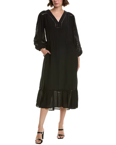 Velvet By Graham & Spencer Arina Midi Dress In Black