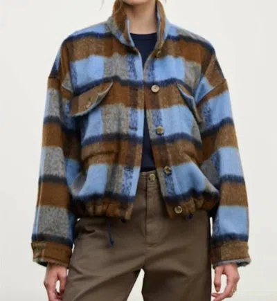 Velvet By Graham & Spencer Aubrey Button Down Jacket In Plaid In Multi