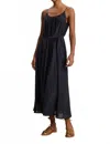 Velvet By Graham & Spencer Avery Silk Cotton Voile Dress In Navy In Blue