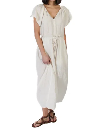 Velvet By Graham & Spencer Bali Linen Dress In Chalk In White
