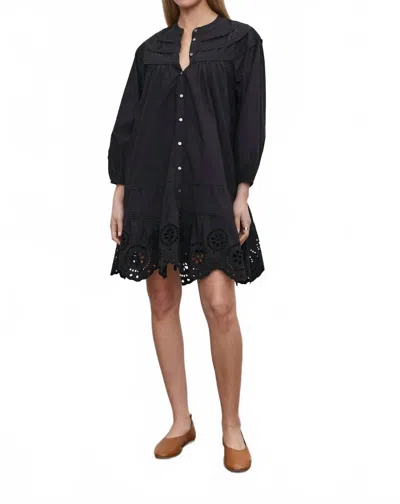 Velvet By Graham & Spencer Barb Dress In Black In Blue
