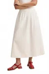 Velvet By Graham & Spencer Bella Midi Skirt In White In White