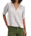 Velvet By Graham & Spencer Bonita Textured Gauze Top In White In White