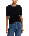 Velvet By Graham & Spencer Briana Embellished Top In Black