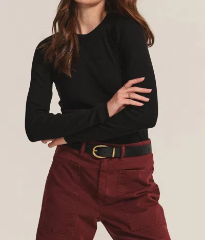 Velvet By Graham & Spencer Camino Modal Rib Tee In Black