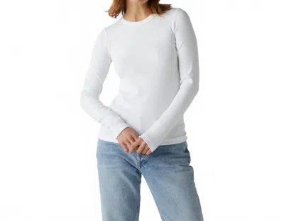 Velvet By Graham & Spencer Camino Ribbed Tee In White