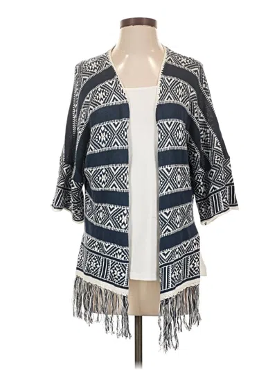 Pre-owned Velvet By Graham & Spencer Cardigan Sweater In Blue