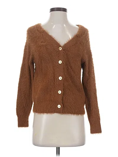 Pre-owned Velvet By Graham & Spencer Cardigan Sweater In Brown