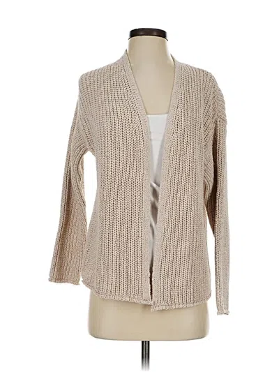 Pre-owned Velvet By Graham & Spencer Cardigan Sweater In Tan