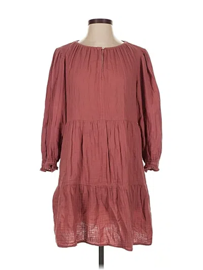 Pre-owned Velvet By Graham & Spencer Casual Dress In Burgundy