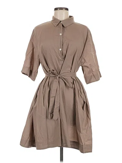 Pre-owned Velvet By Graham & Spencer Casual Dress In Tan