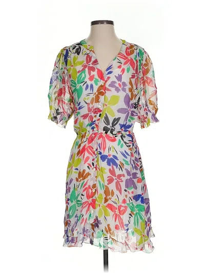 Pre-owned Velvet By Graham & Spencer Casual Dress In White