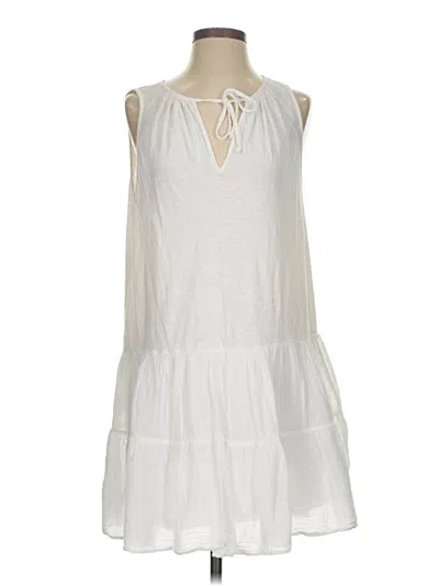 Pre-owned Velvet By Graham & Spencer Casual Dress In White
