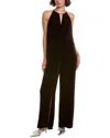 Velvet By Graham & Spencer Cienna Velvet Silk-blend Jumpsuit In Brown