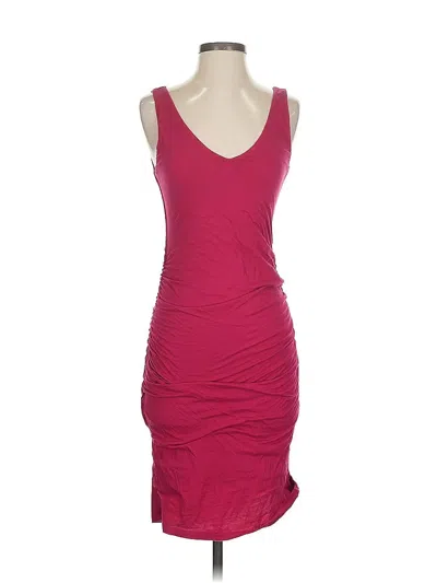 Pre-owned Velvet By Graham & Spencer Cocktail Dress In Burgundy