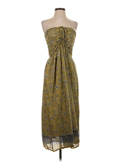Pre-owned Velvet By Graham & Spencer Cocktail Dress In Yellow