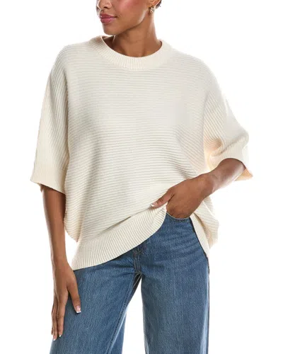 Velvet By Graham & Spencer Coco Superb Wool-blend Sweater In White