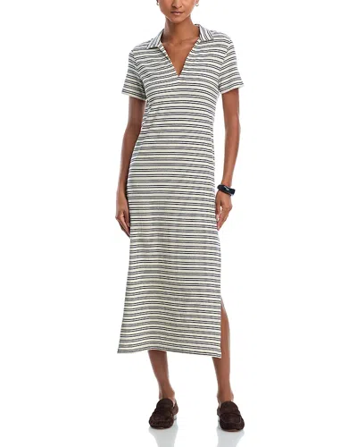 Velvet By Graham & Spencer Corin Striped Collared Midi Dress In Multi
