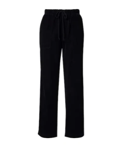 Velvet By Graham & Spencer Cotton Corduroy Pants In Black