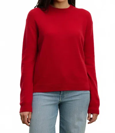 Velvet By Graham & Spencer Crystal Sweater In Red