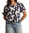 Velvet By Graham & Spencer Delilah Floral Top In Azul In Blue