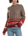 Velvet By Graham & Spencer Elayne Alpaca & Wool-blend Sweater In Brown