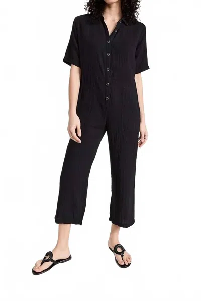 Velvet By Graham & Spencer Elia Gauze Jumpsuit In Black