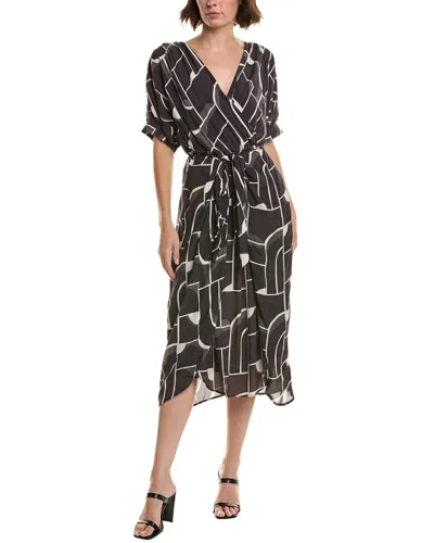 Velvet By Graham & Spencer Elise Midi Dress In Black