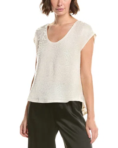 Velvet By Graham & Spencer Elorie Sequin Top In White