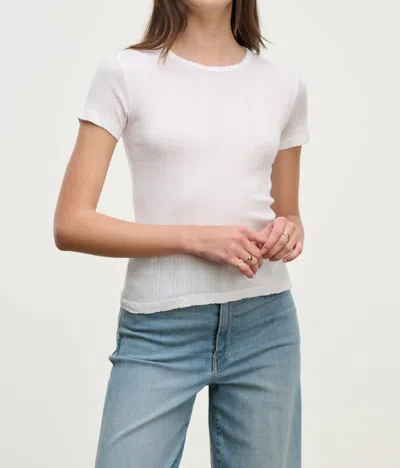 Velvet By Graham & Spencer Enati Short Sleeve Top In White