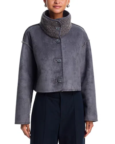 Velvet By Graham & Spencer Esme Long Sleeve Jacket In Blue