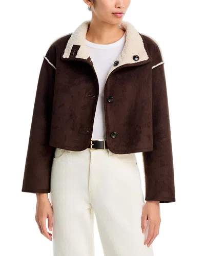 Velvet By Graham & Spencer Esme Long Sleeve Jacket In Brown