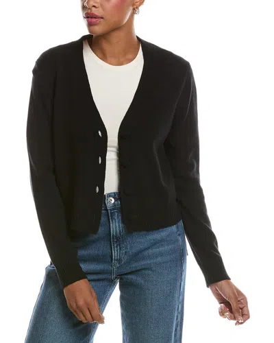 Velvet By Graham & Spencer Etna Cozy Wool-blend Cardigan In Black