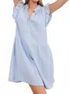 Velvet By Graham & Spencer Eyelet Mini Dress In Island In Blue