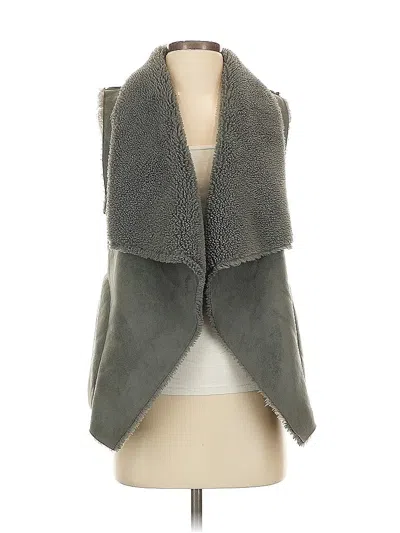 Pre-owned Velvet By Graham & Spencer Faux Fur Vest In Gray